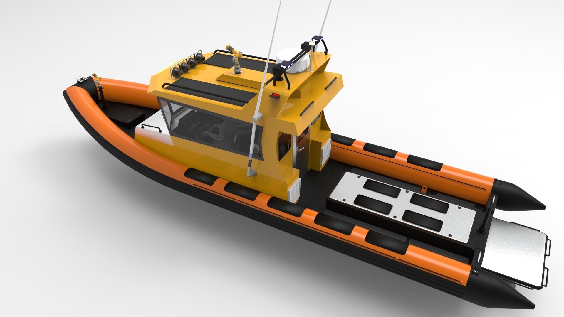 Patrol boat 3D model_6