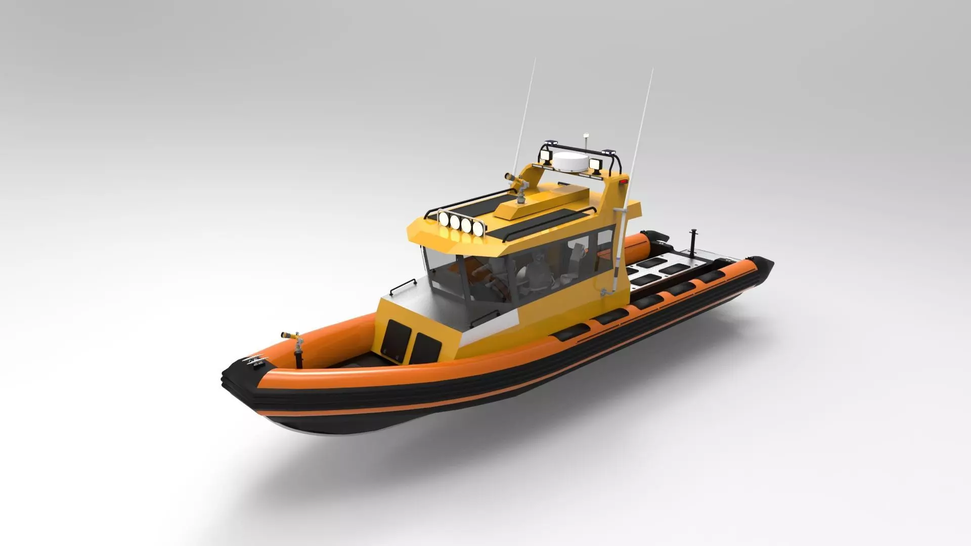 Patrol boat 3D model_0