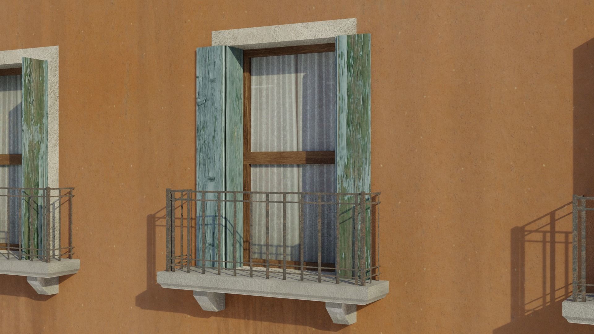 Apartment Building - Low-poly PBR Low-poly 3D model_6