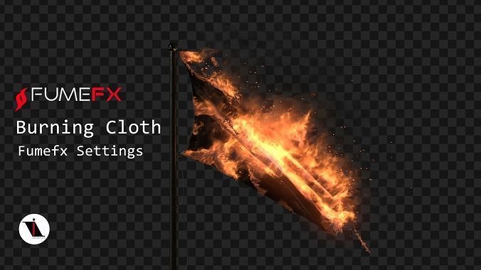 Burning Cloth Fumefx 3D model