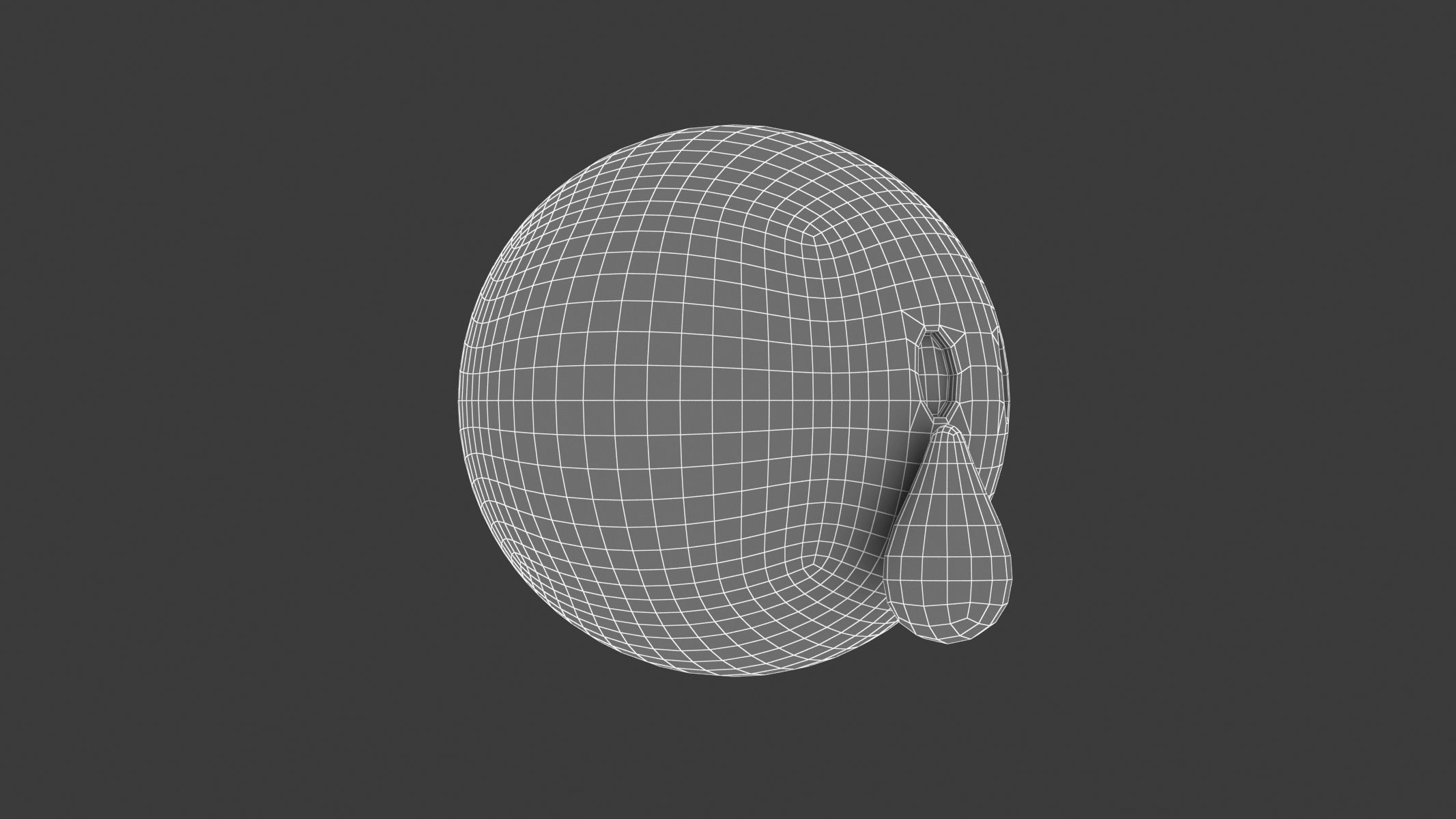 Apple Smiling Face with Tear 3D model_6