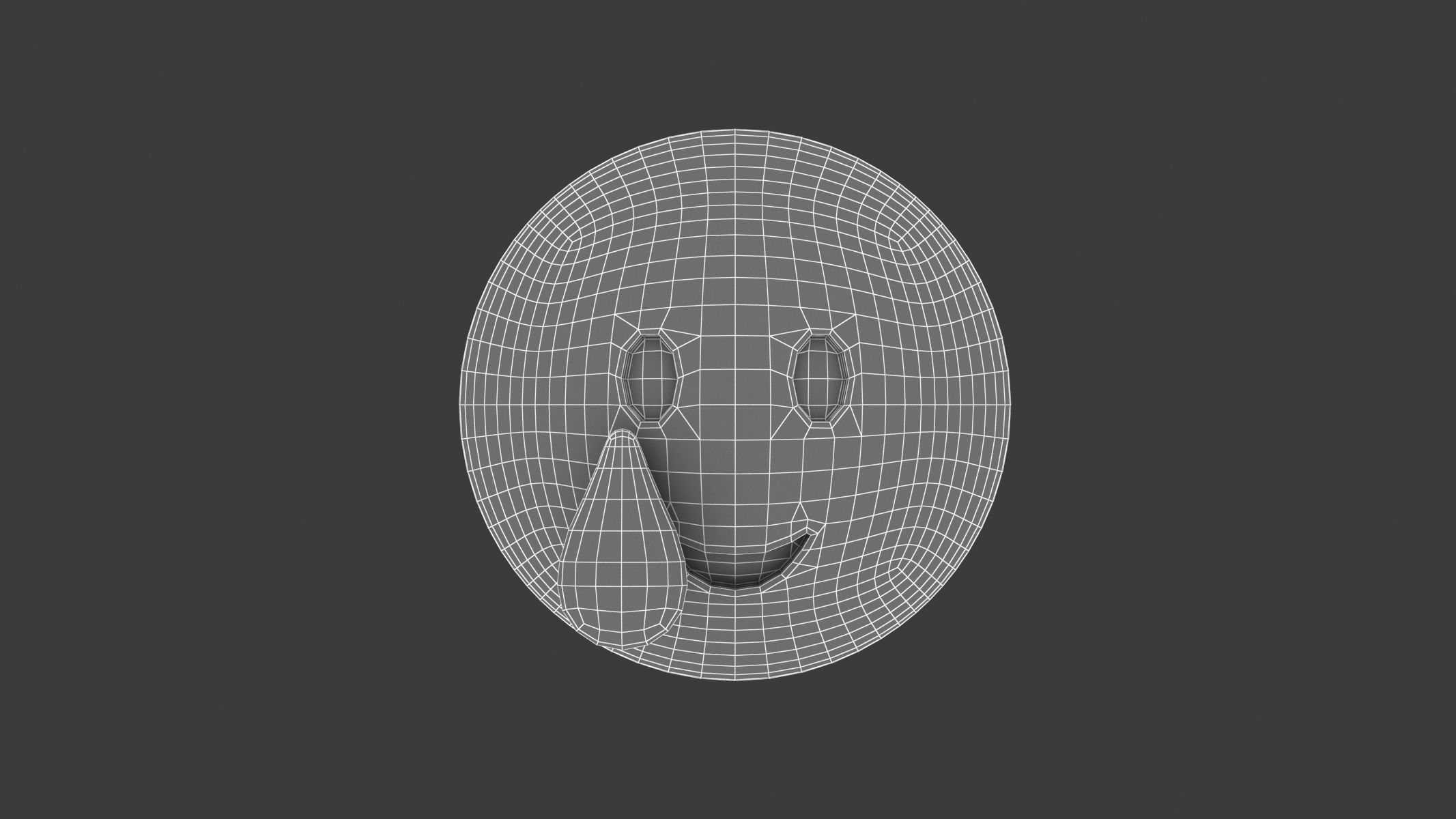 Apple Smiling Face with Tear 3D model_5