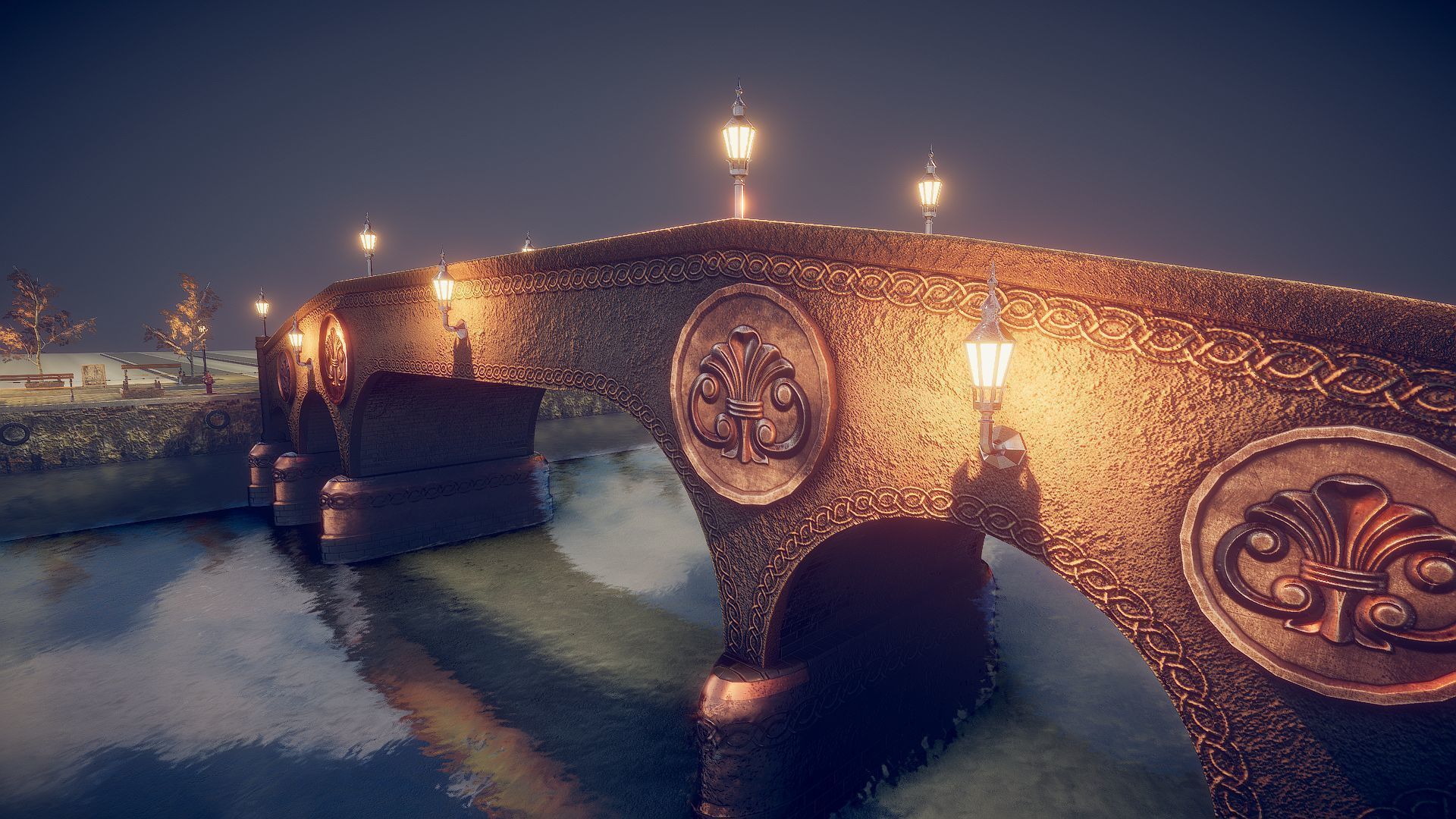 Bridge 7 of st michael Low-poly 3D model_11