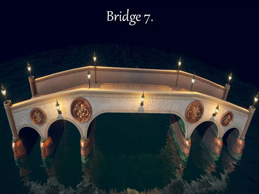 Bridge 7 of st michael Low-poly 3D model_0
