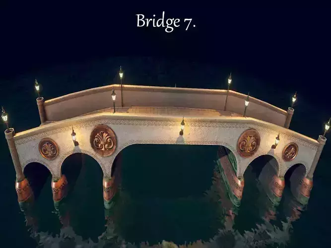 Bridge 7 of st michael Low-poly 3D model
