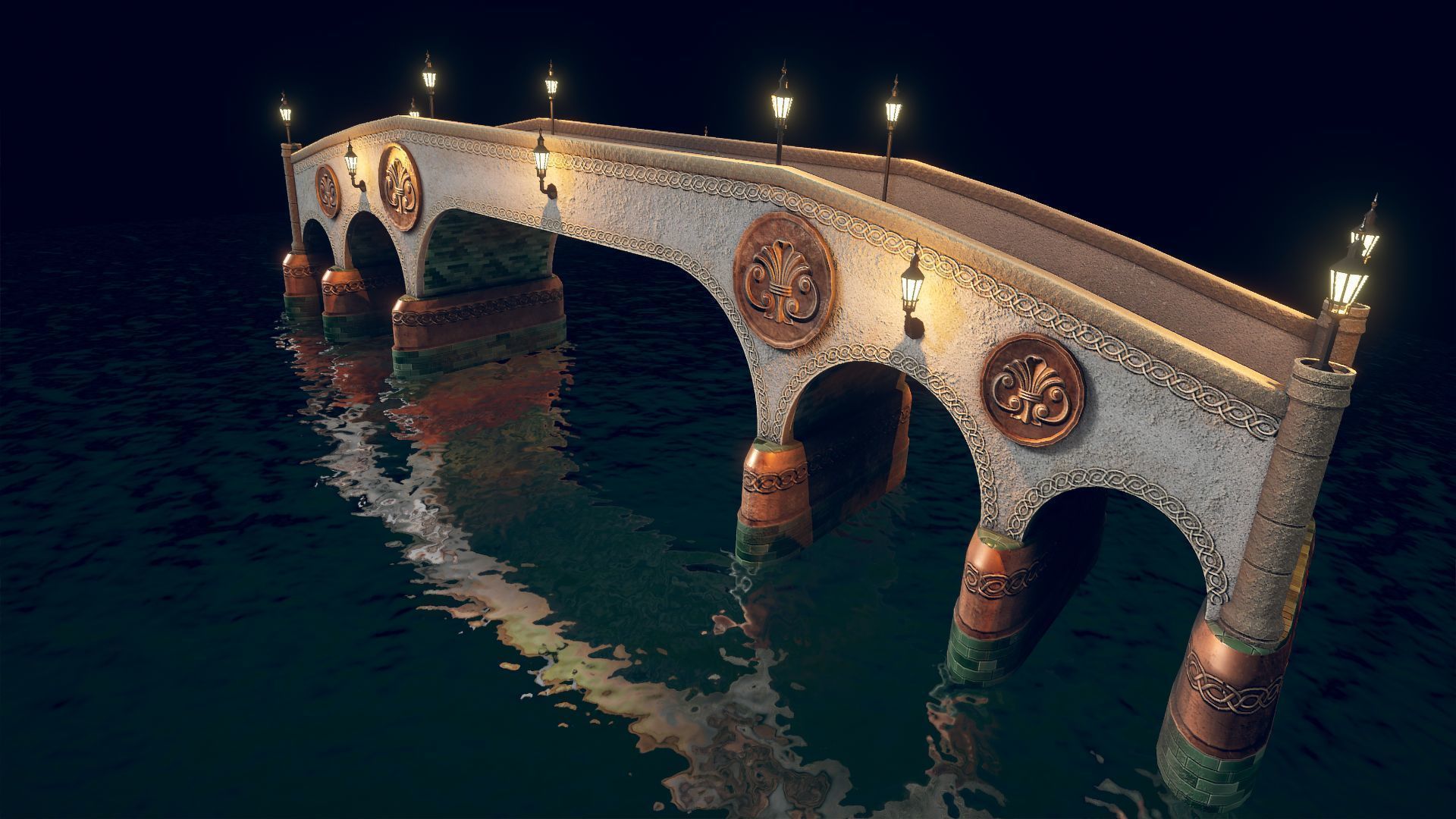 Bridge 7 of st michael Low-poly 3D model_2