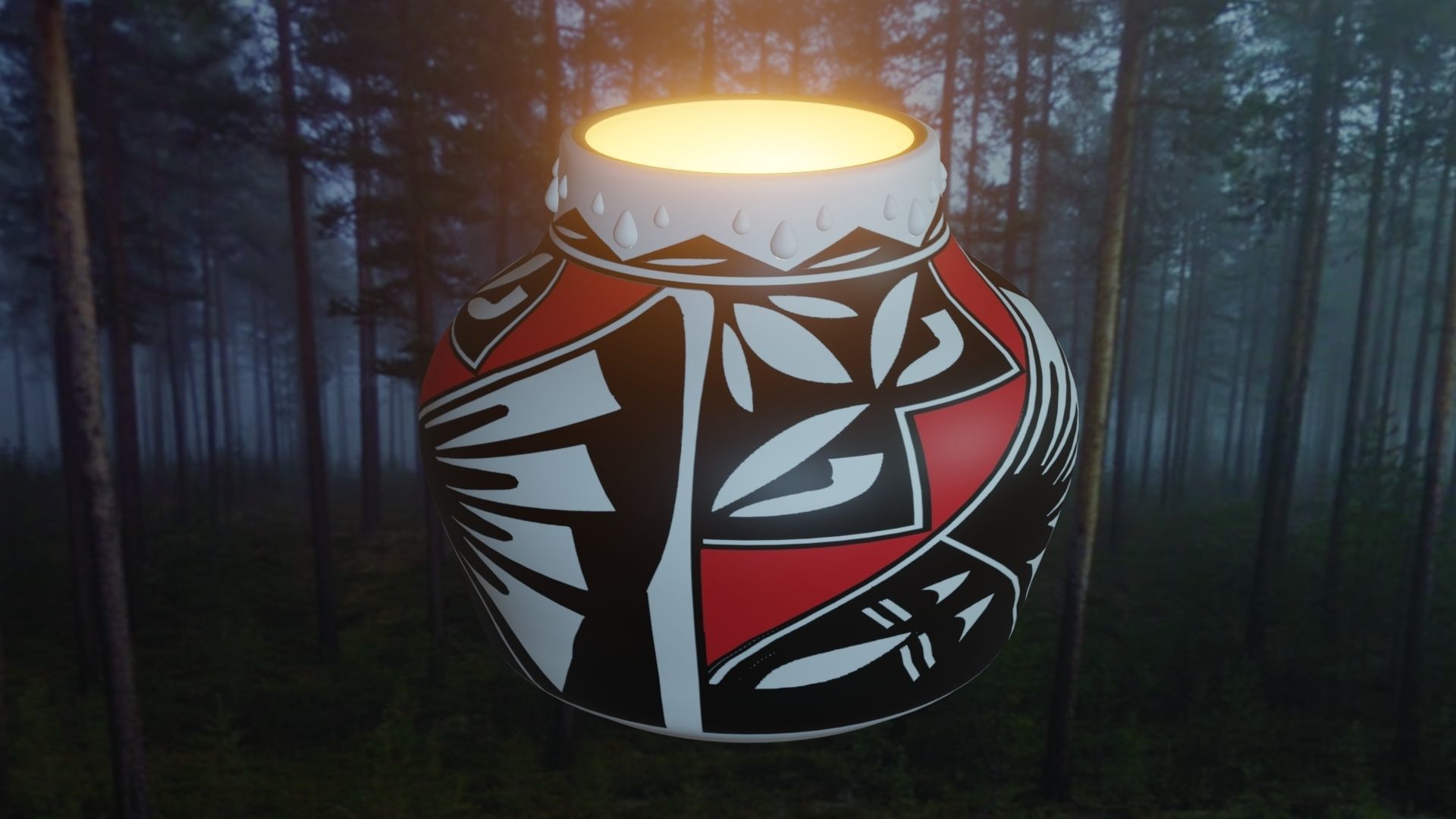 Native American pottery 12 3D model_3