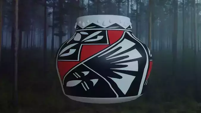 Native American pottery 12 3D model