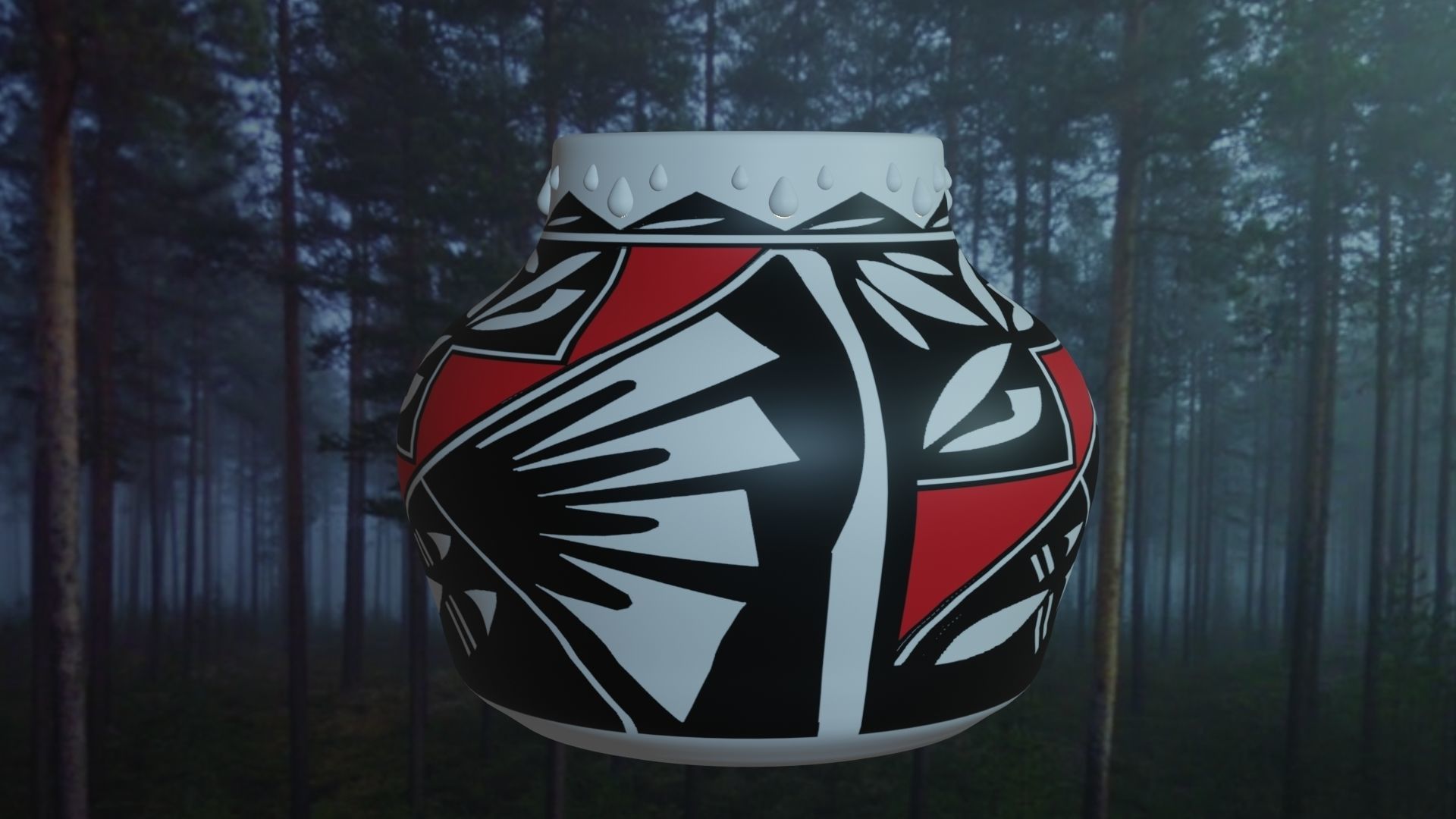 Native American pottery 12 3D model_4