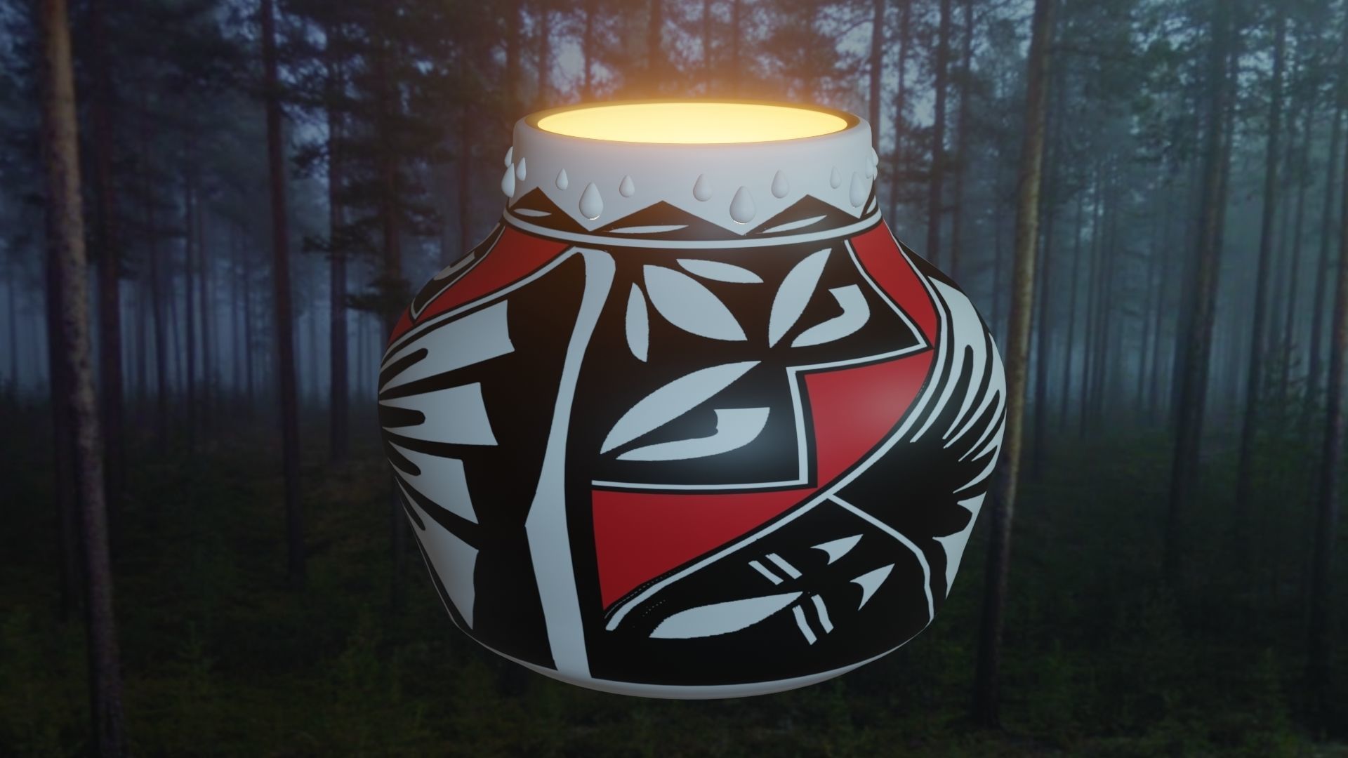 Native American pottery 12 3D model_2