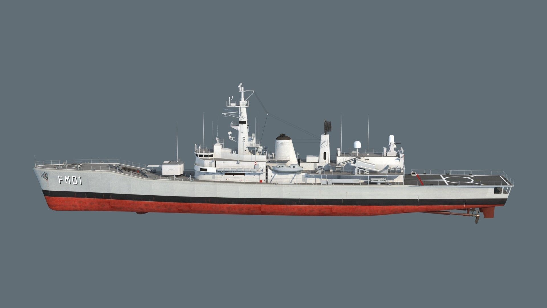 Condell class frigate 3D model_7