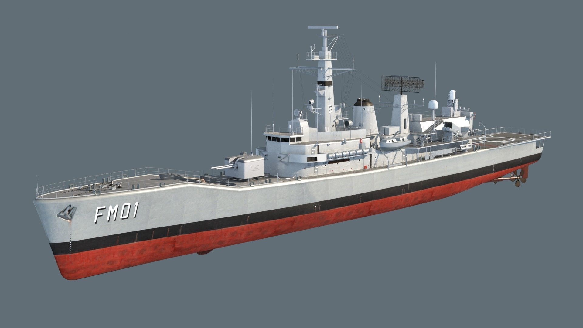 Condell class frigate 3D model_6
