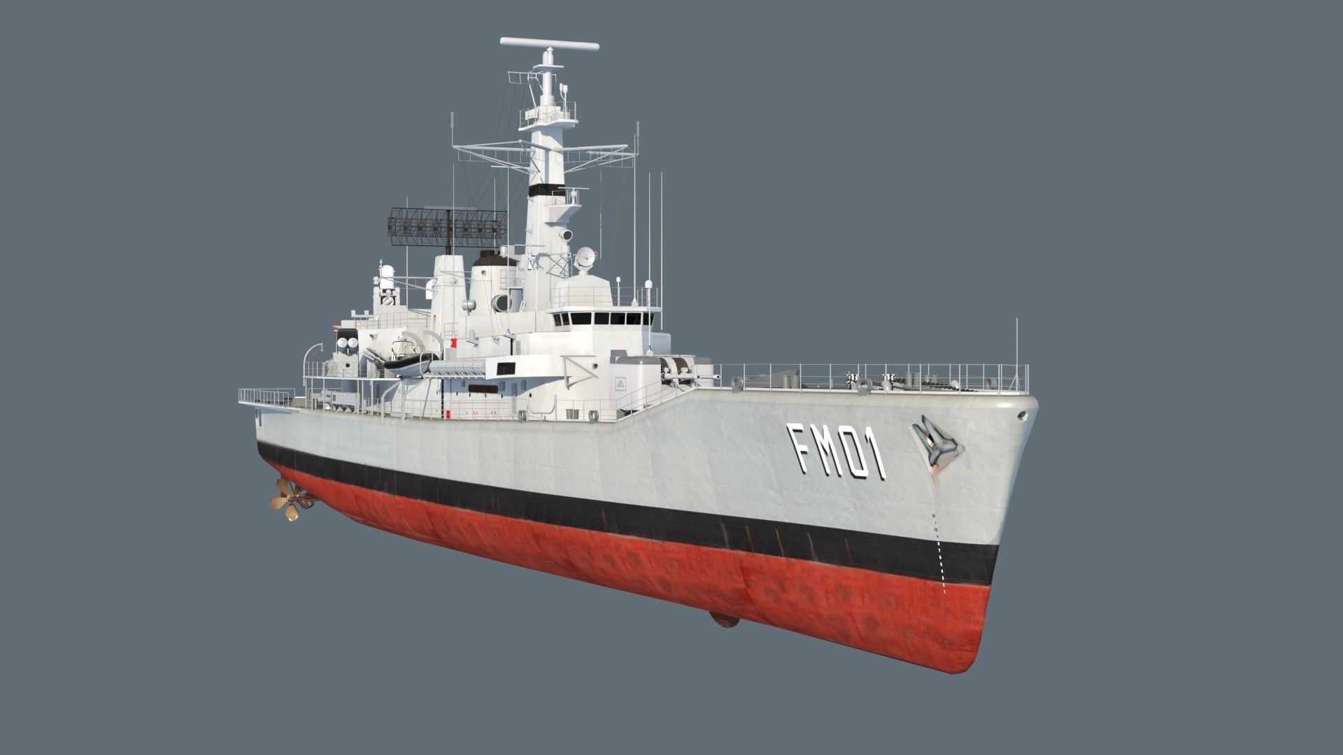 Condell class frigate 3D model_4