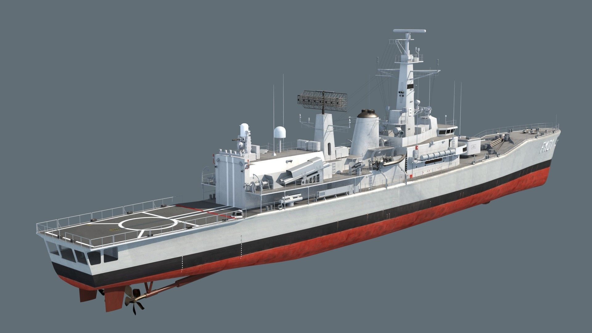 Condell class frigate 3D model_2