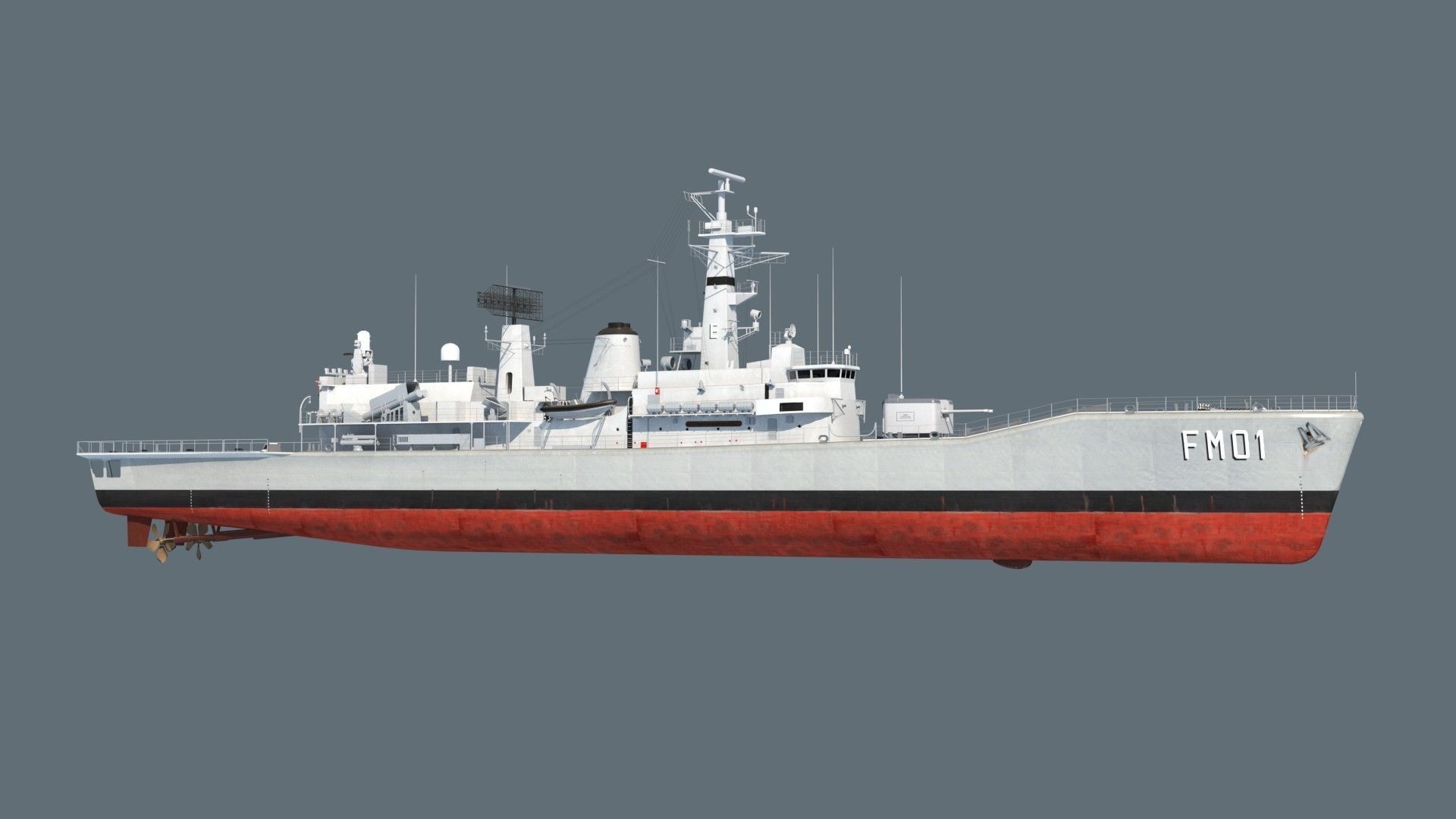 Condell class frigate 3D model_1