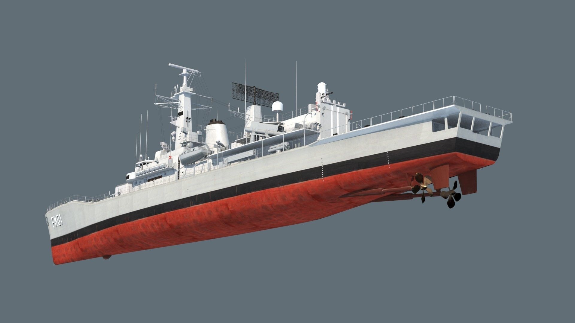 Condell class frigate 3D model_11