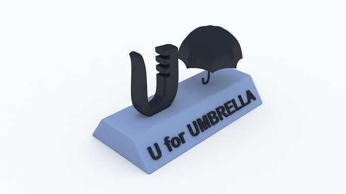 U for Umbrella 3D print model