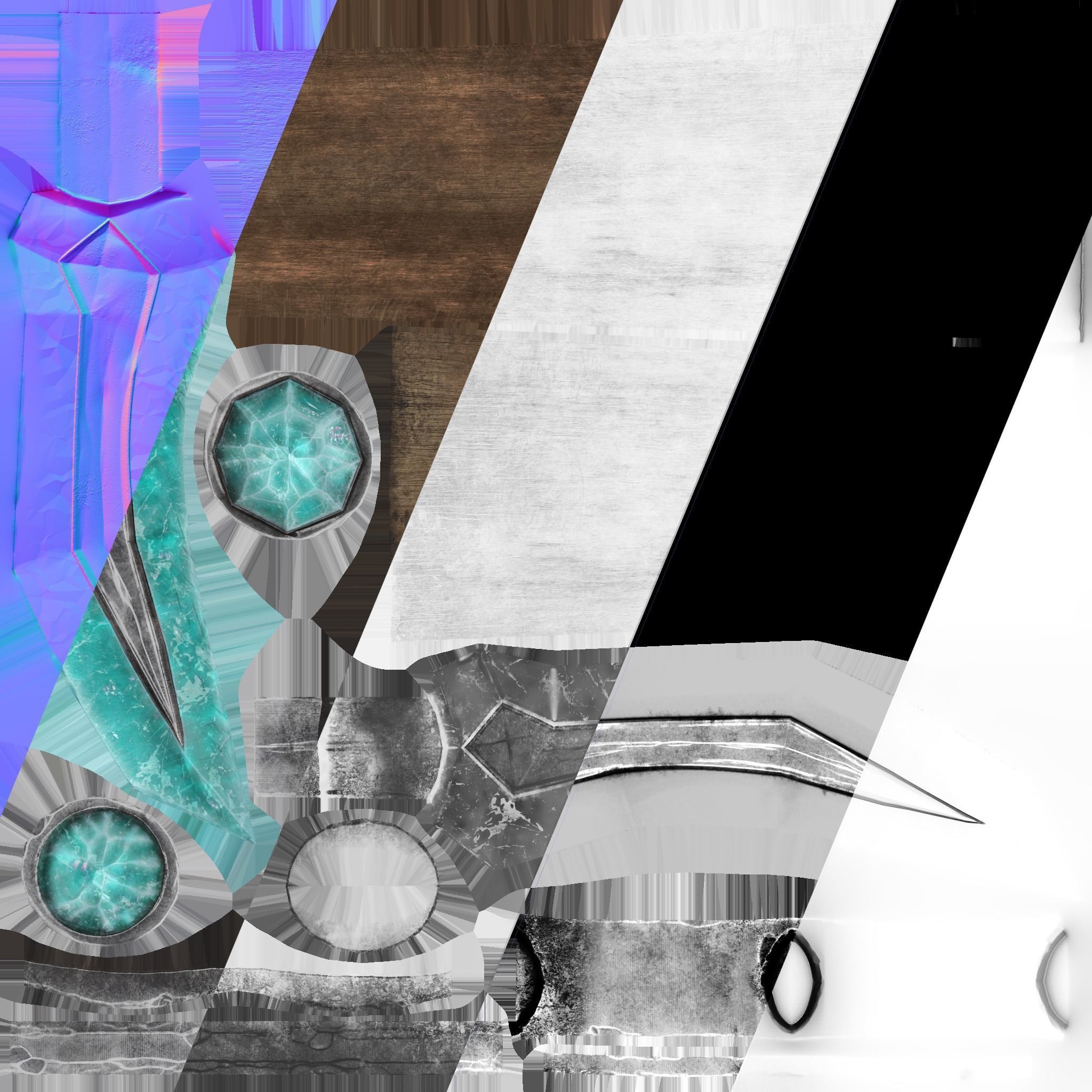 Pickaxe pack Low-poly 3D model_18