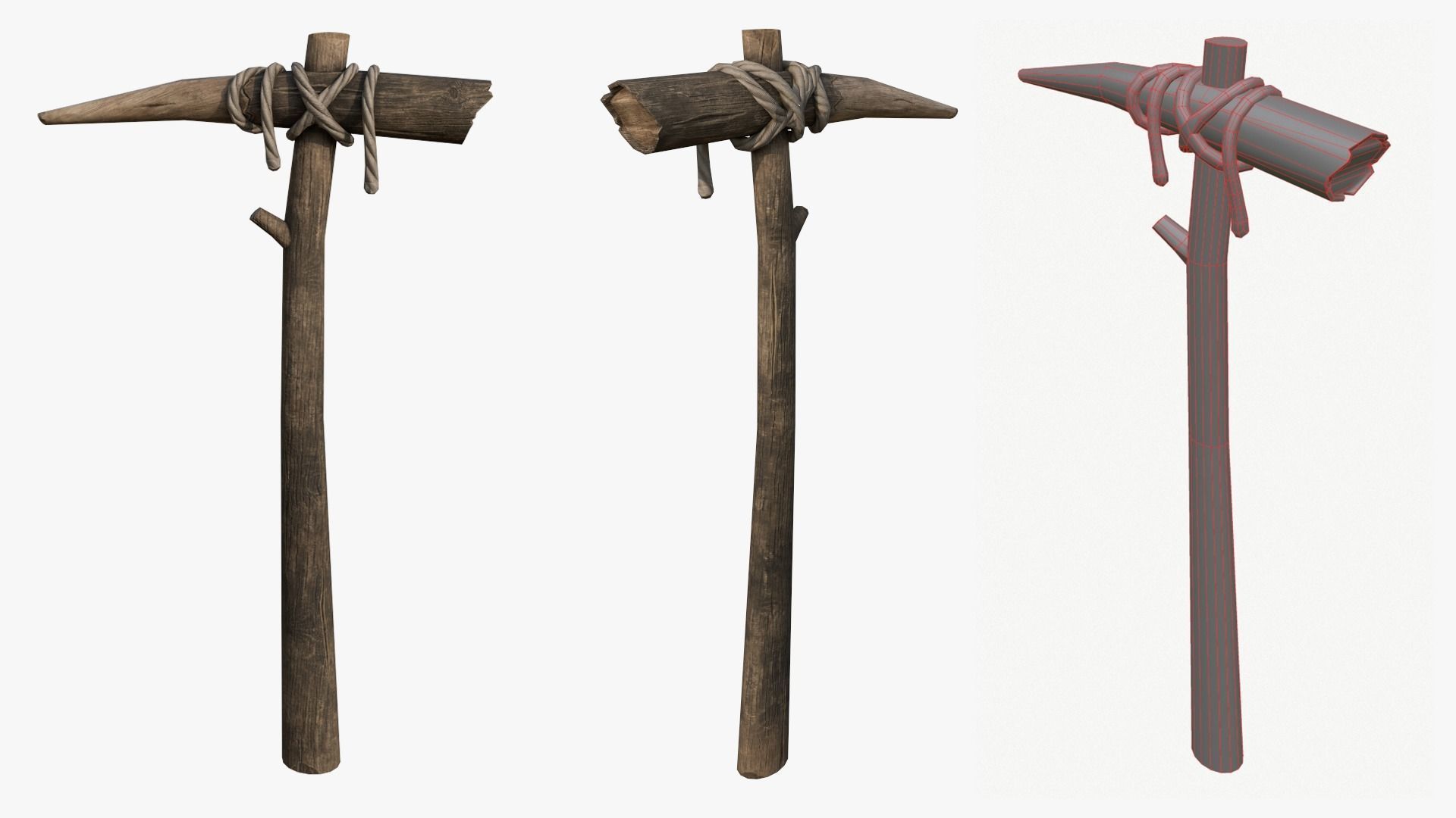 Pickaxe pack Low-poly 3D model_8