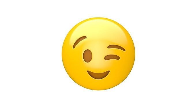 Apple Winking Face 3D model