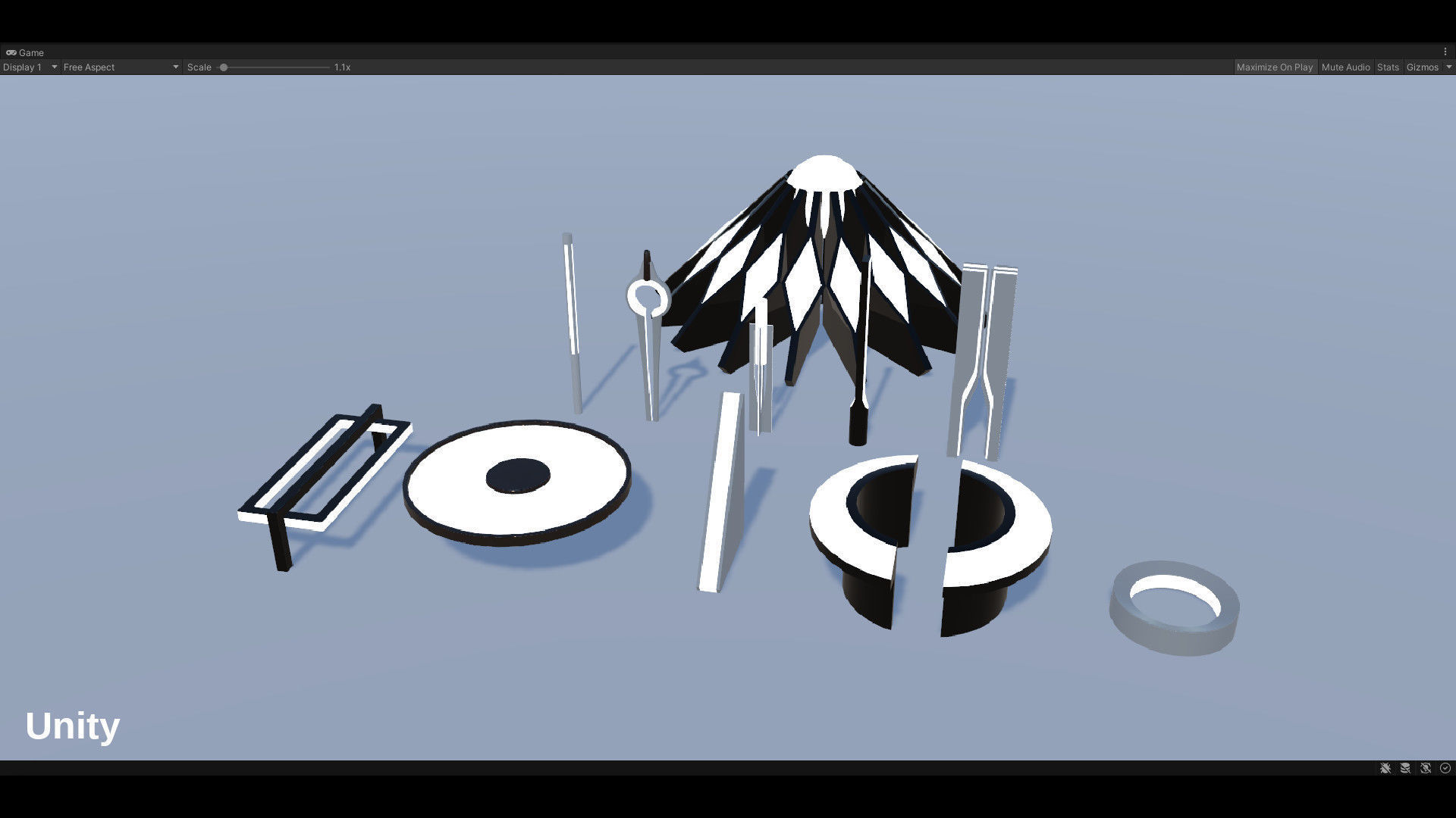 Minimalistic Sci-Fi Lamps Low-poly 3D model_7