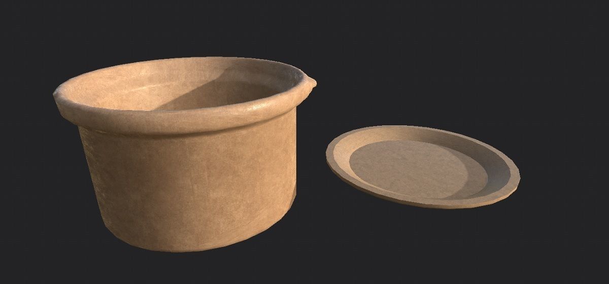 Terracotta Cooking Pot 3D Model Low-poly 3D model_7