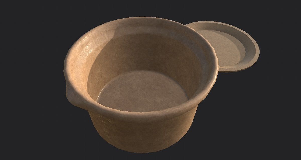 Terracotta Cooking Pot 3D Model Low-poly 3D model_4