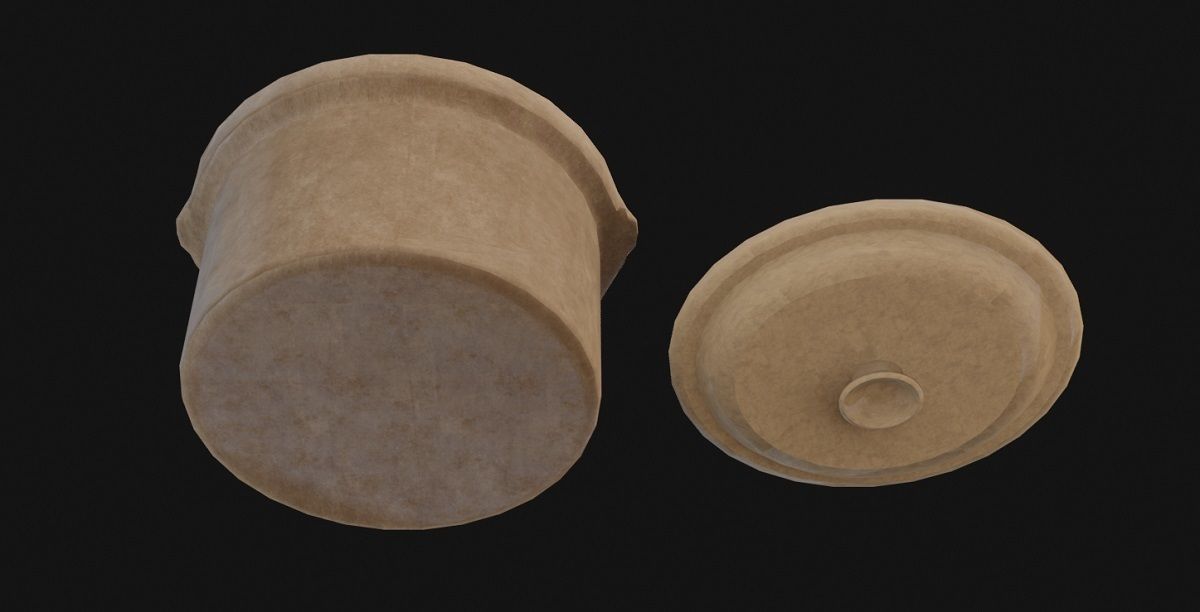 Terracotta Cooking Pot 3D Model Low-poly 3D model_5