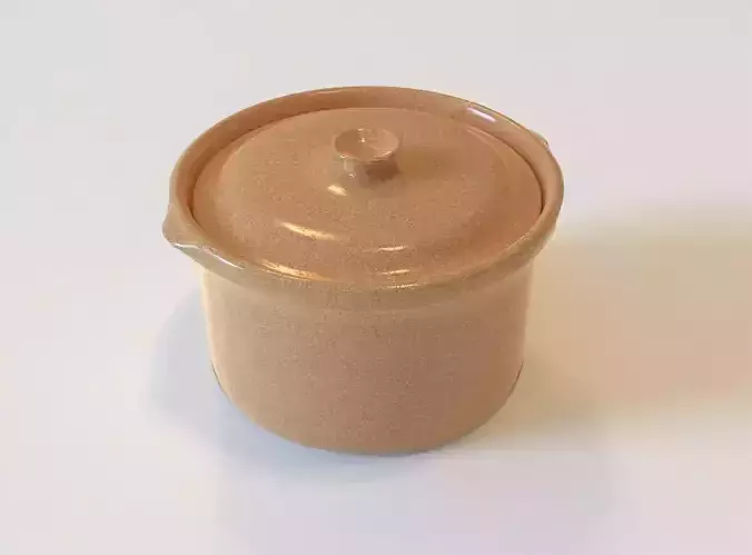 Terracotta Cooking Pot 3D Model Low-poly 3D model