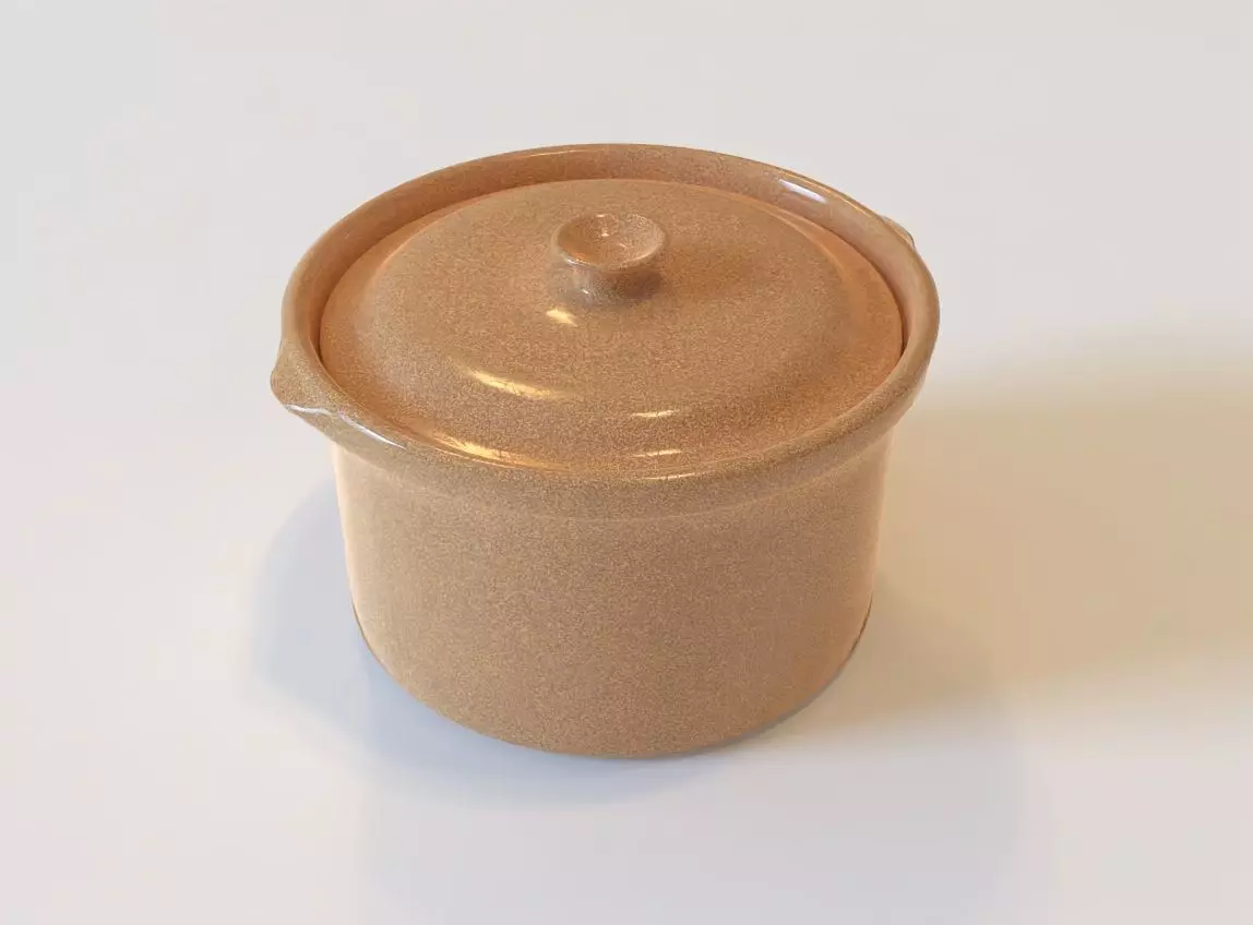 Terracotta Cooking Pot 3D Model Low-poly 3D model_0