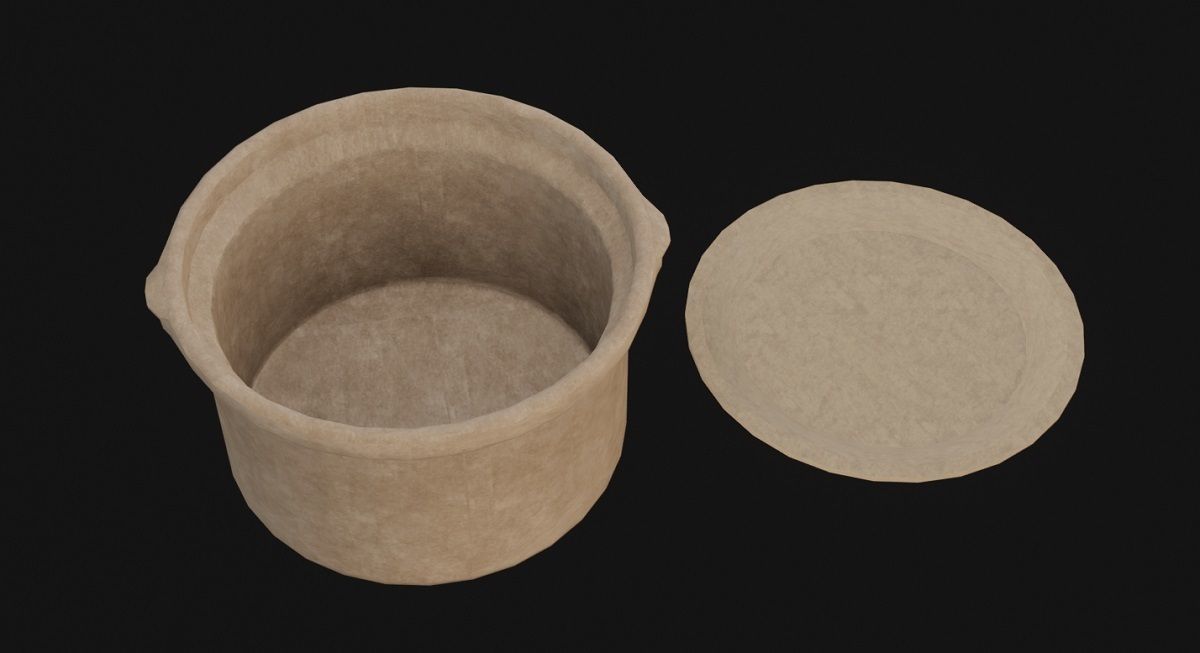 Terracotta Cooking Pot 3D Model Low-poly 3D model_12