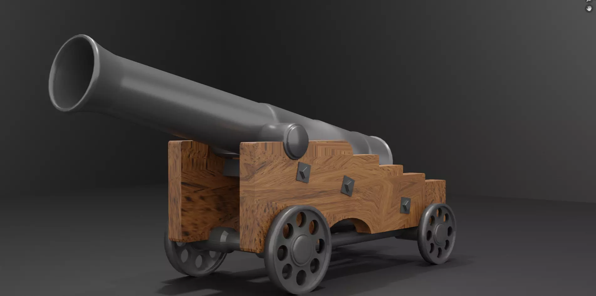 WW1 Cannon 3D model_0