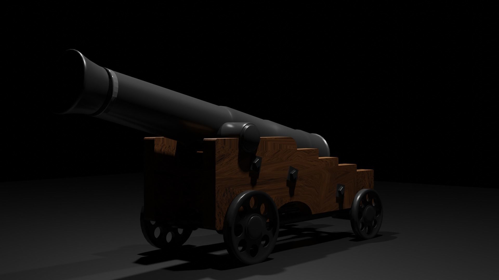 WW1 Cannon 3D model_1