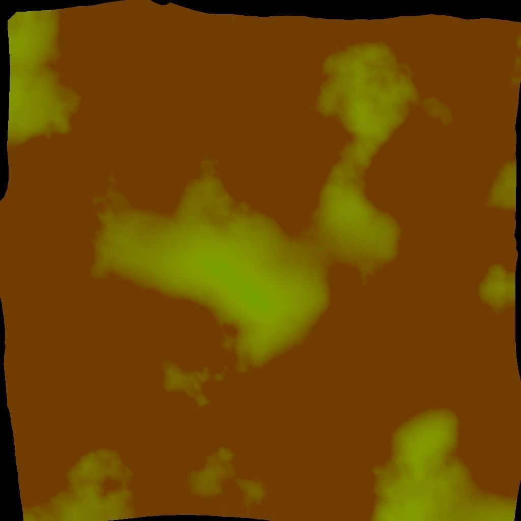 Procedural Generated Low poly Terrain Low-poly 3D model_7