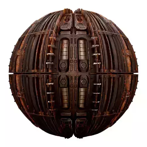 PBR Sci-Fi Industrial Texture 02 Low-poly 3D model