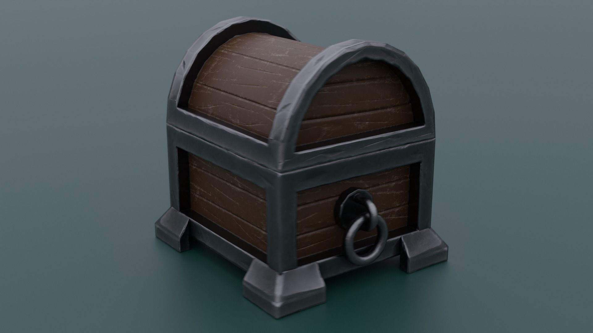 Treasure Chest Low-poly 3D model_16