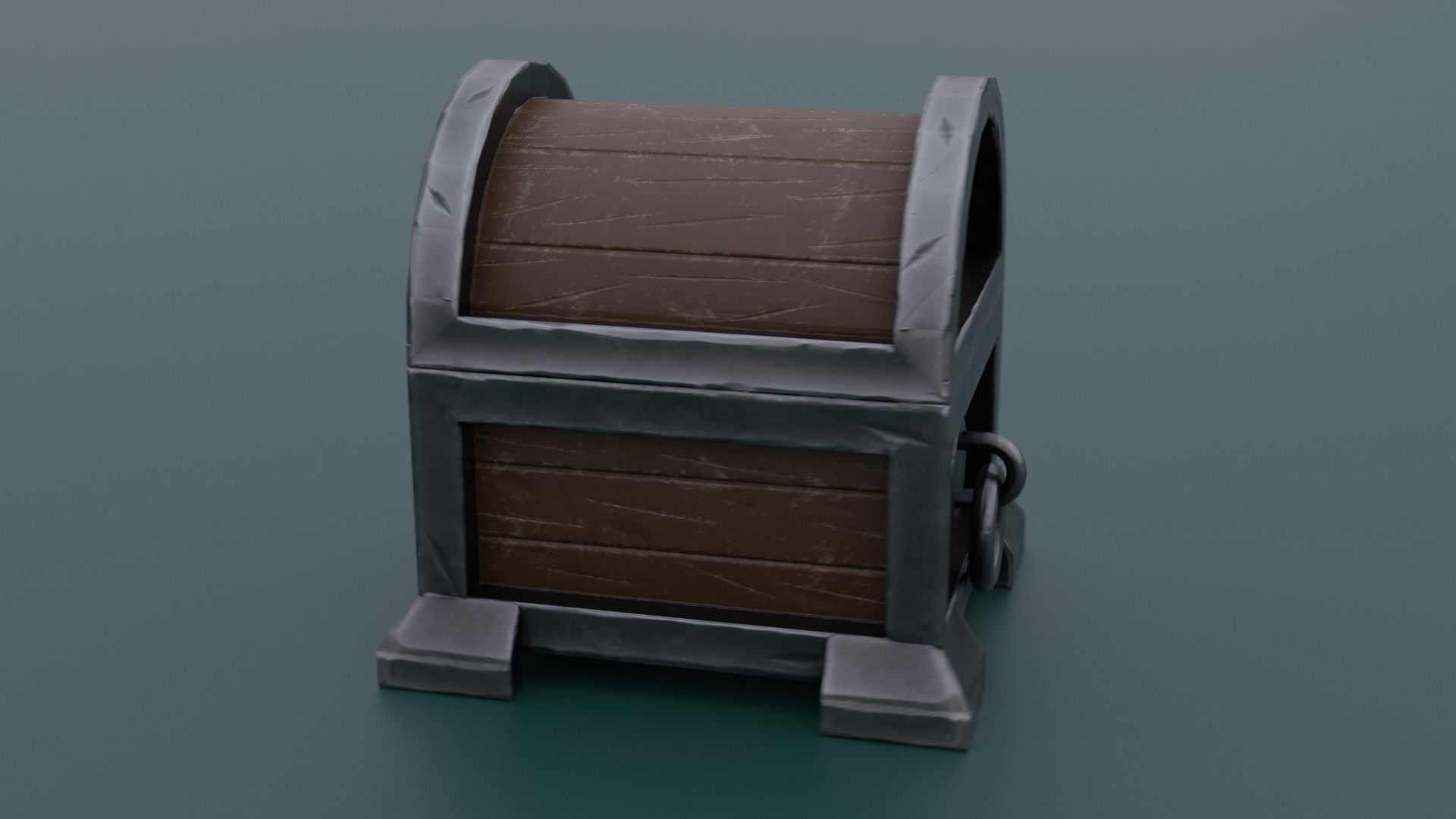 Treasure Chest Low-poly 3D model_14