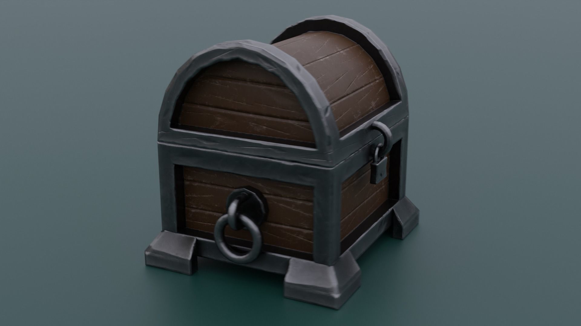 Treasure Chest Low-poly 3D model_18