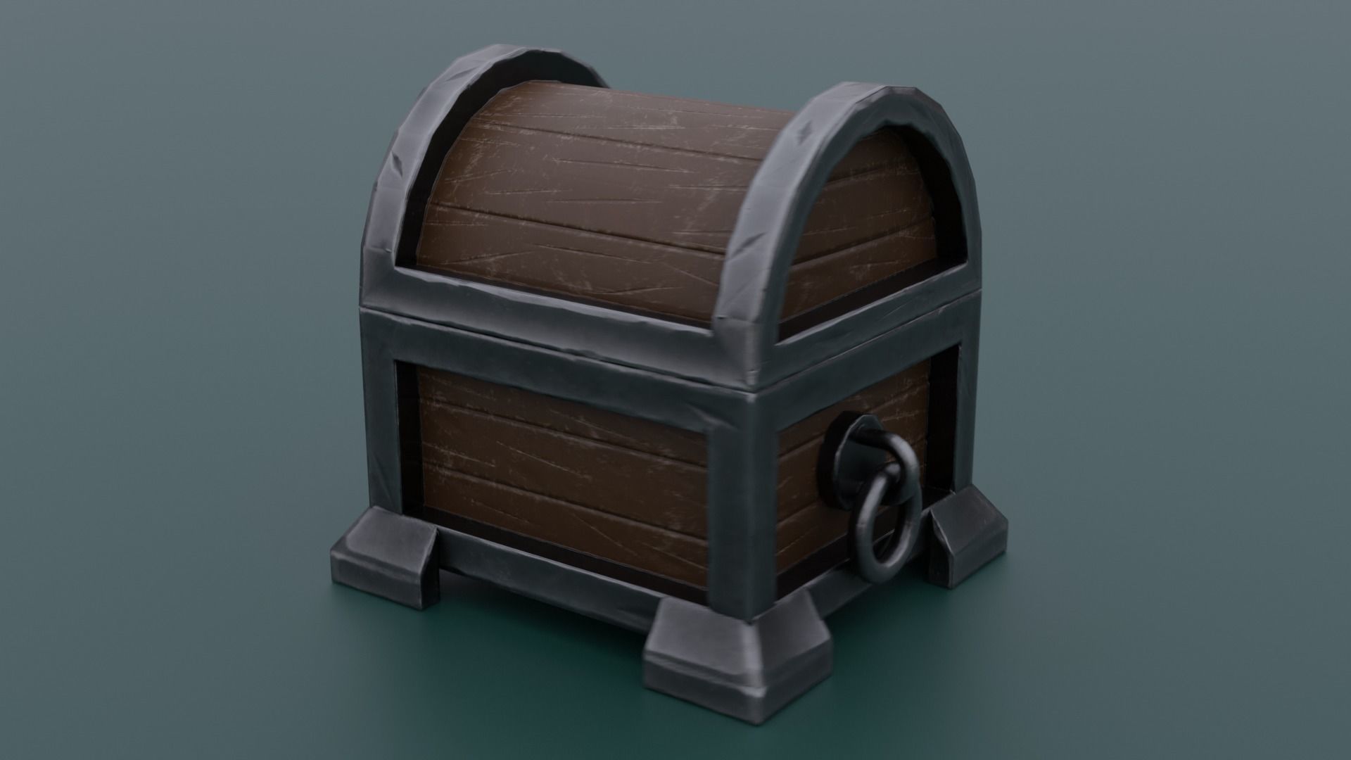 Treasure Chest Low-poly 3D model_15
