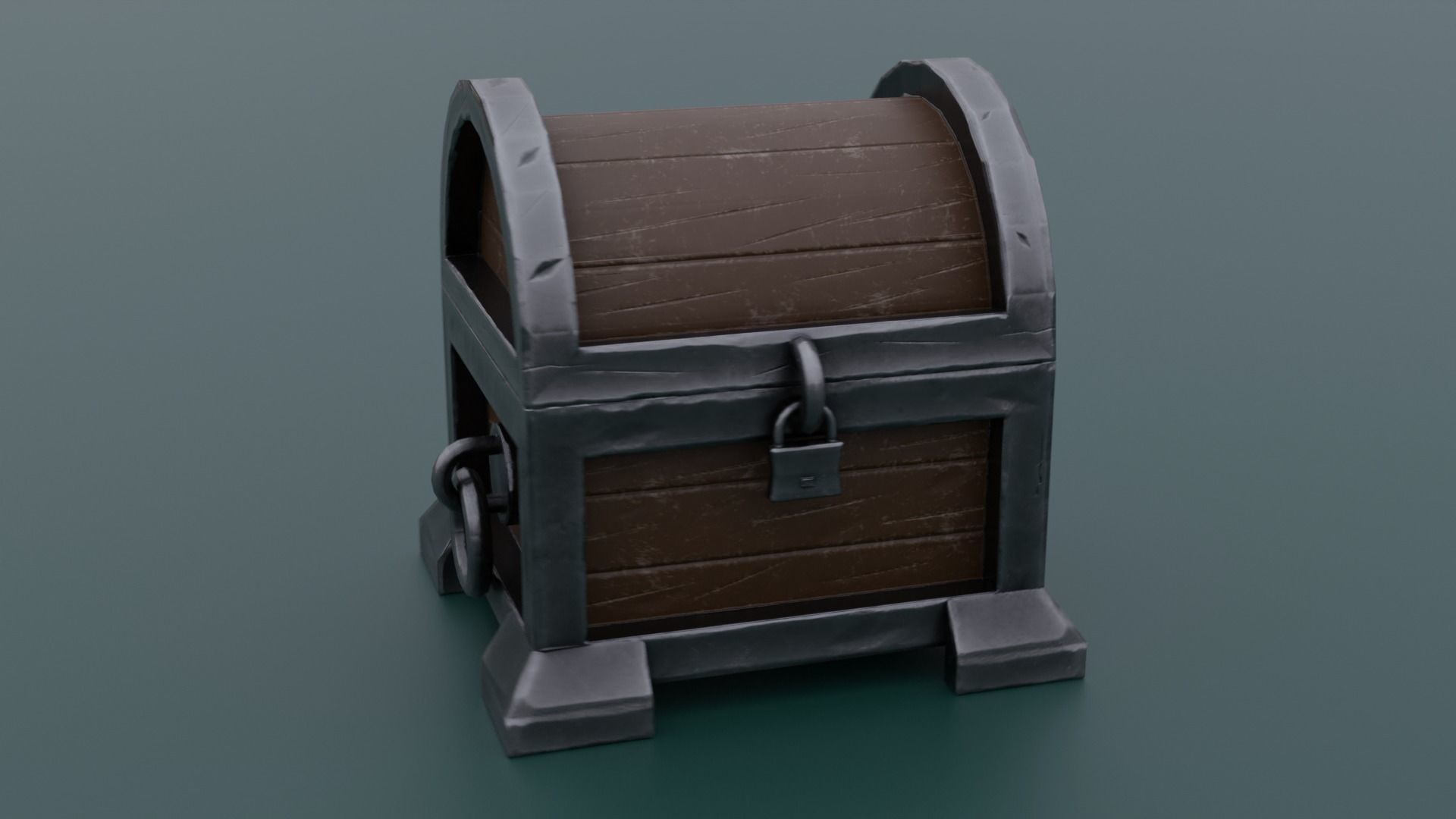 Treasure Chest Low-poly 3D model_19