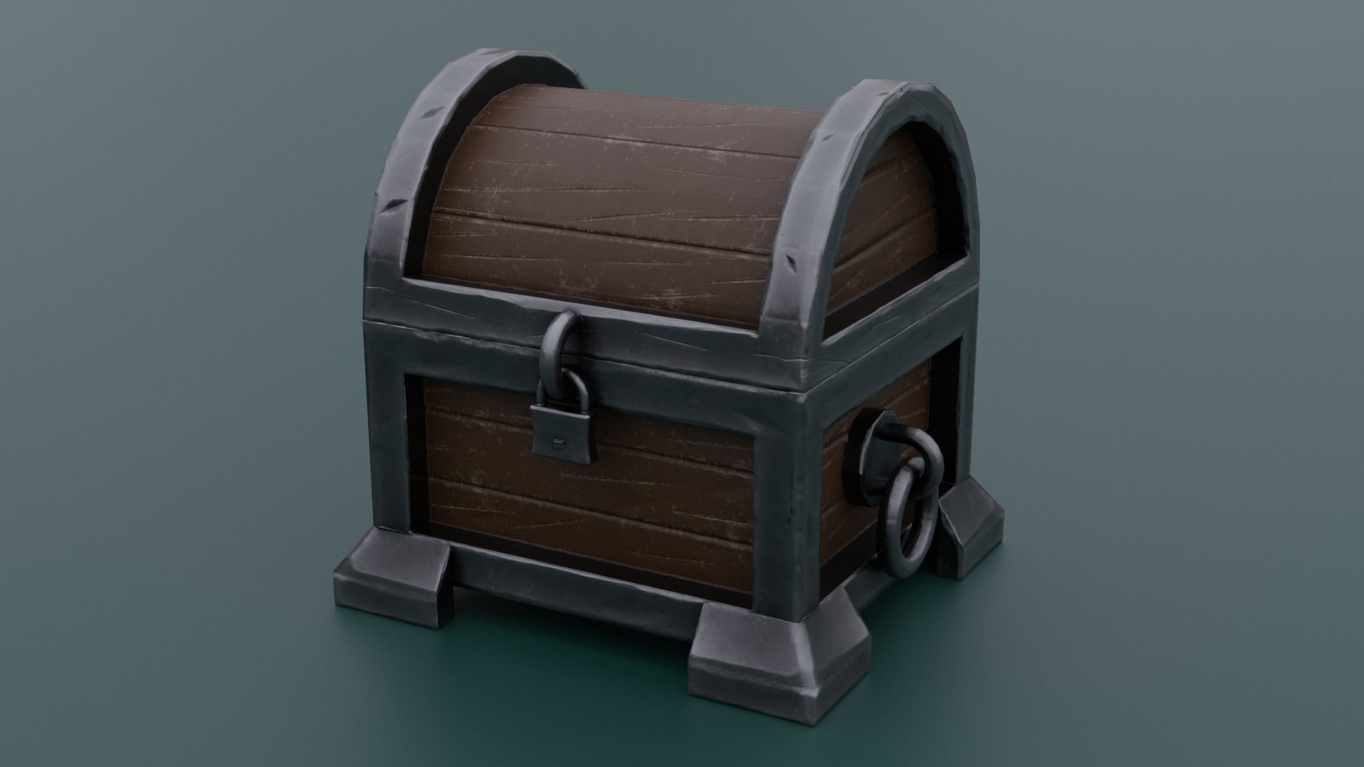 Treasure Chest Low-poly 3D model_20