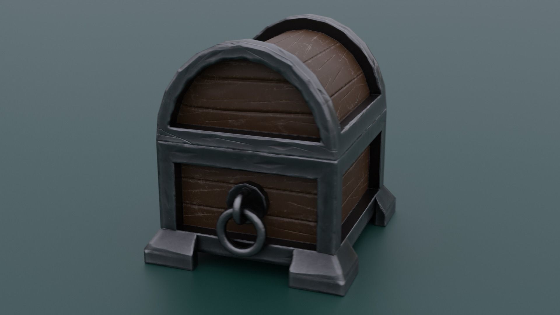 Treasure Chest Low-poly 3D model_9
