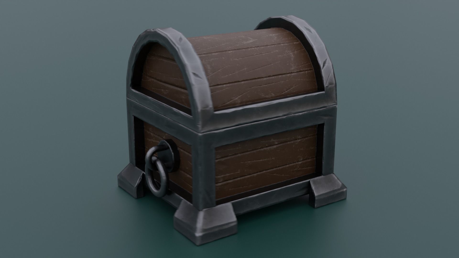 Treasure Chest Low-poly 3D model_11