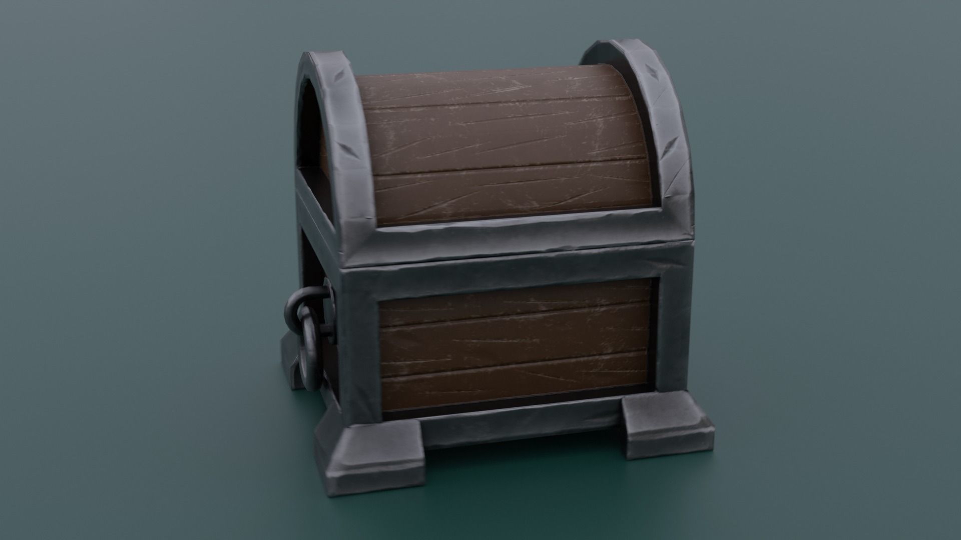 Treasure Chest Low-poly 3D model_12