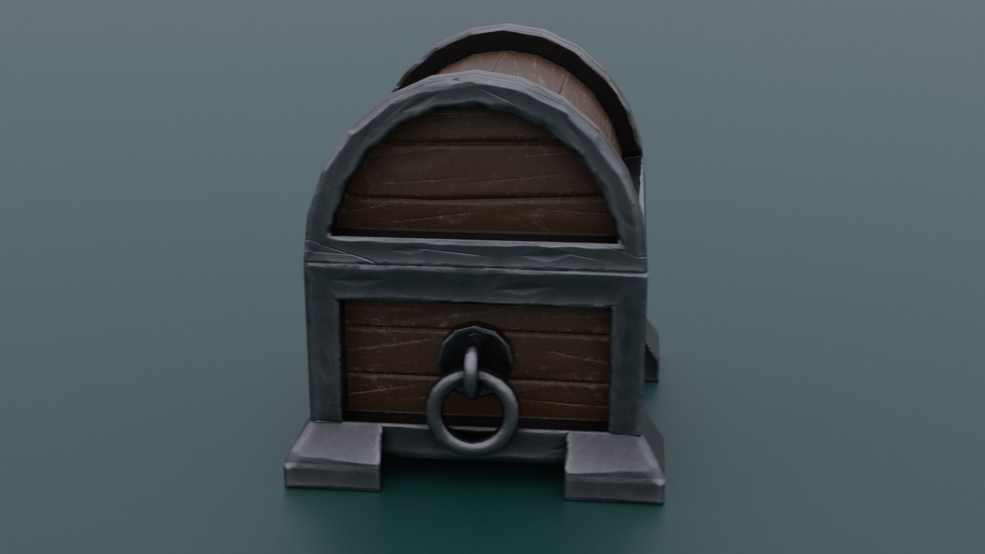 Treasure Chest Low-poly 3D model_8