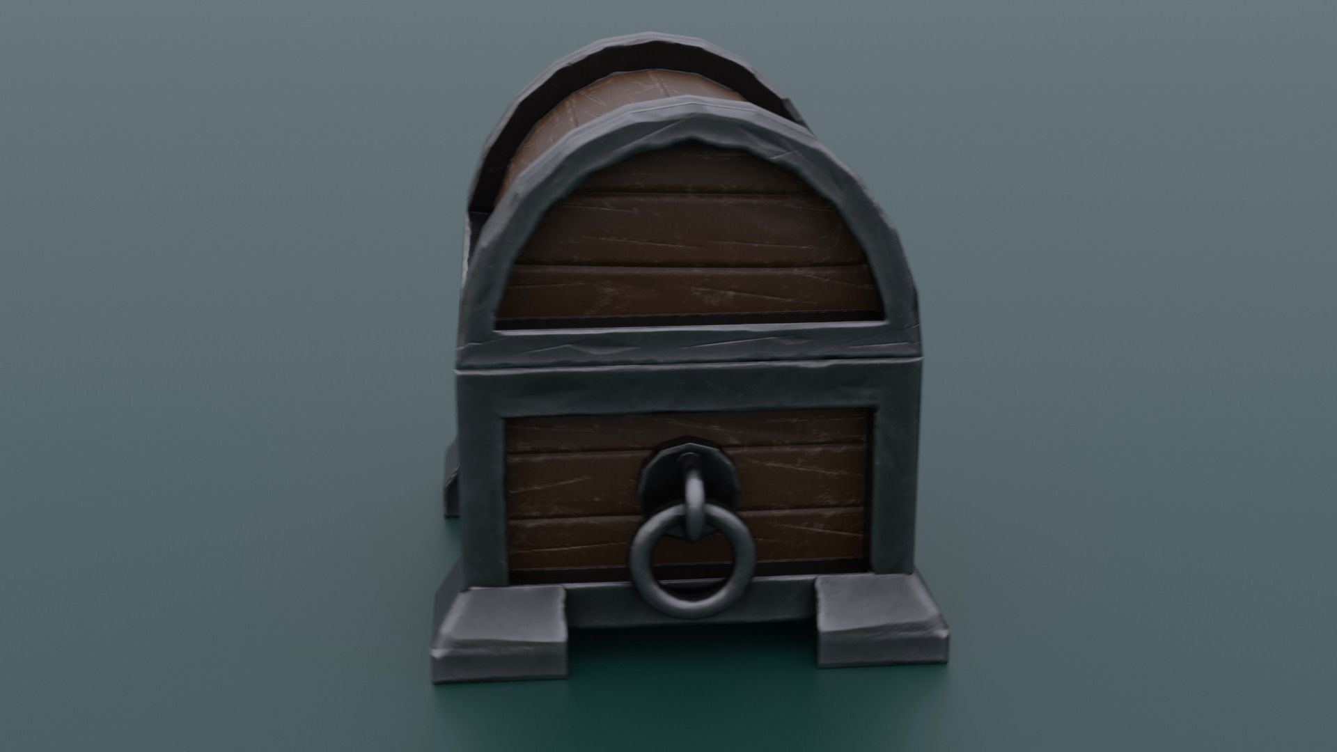 Treasure Chest Low-poly 3D model_17