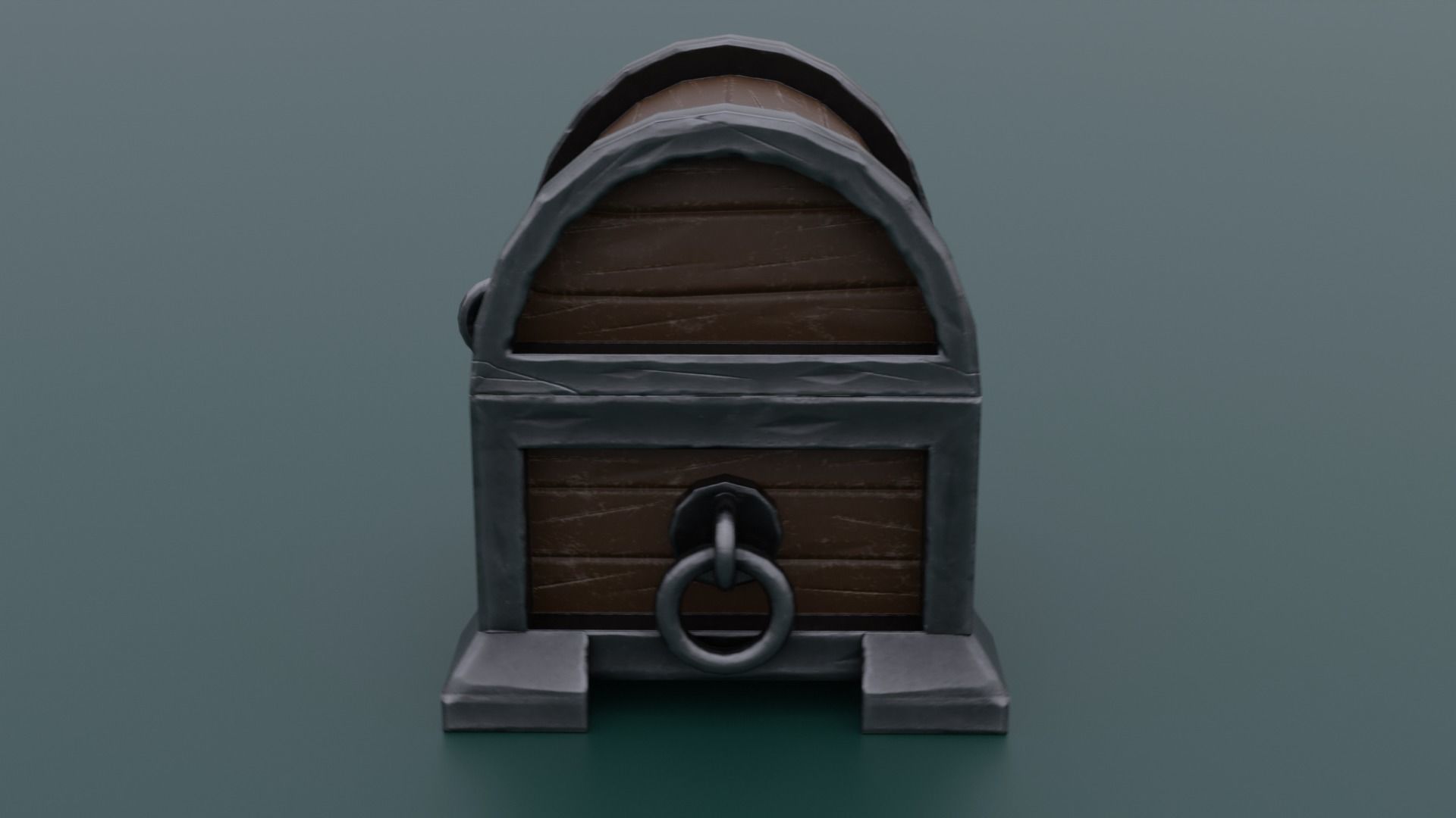 Treasure Chest Low-poly 3D model_7