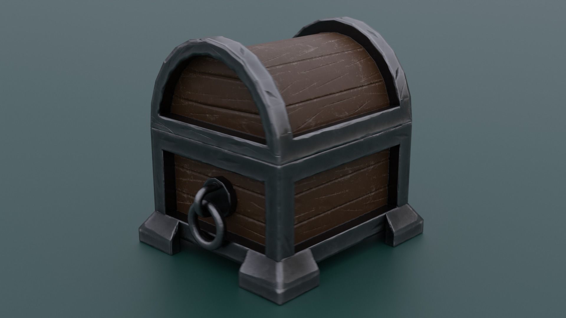 Treasure Chest Low-poly 3D model_10