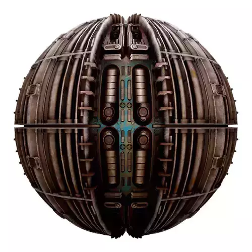 PBR Sci-Fi Industrial Texture 03 Low-poly 3D model
