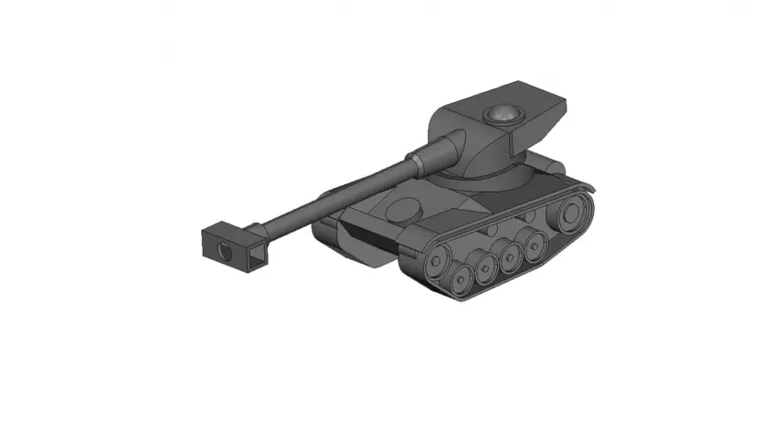 tank little model 3D print model_0